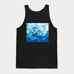 Shades of Blue Texture Tank Top